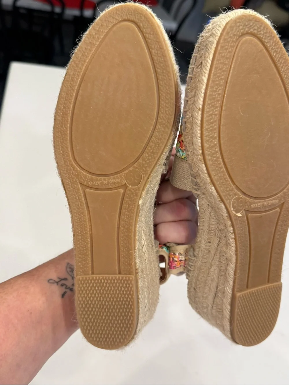 Picon Women’s Multi Color Wedge Espadrilles Handmade Sz 8 NEW